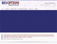 Tablet Screenshot of biooptions.com